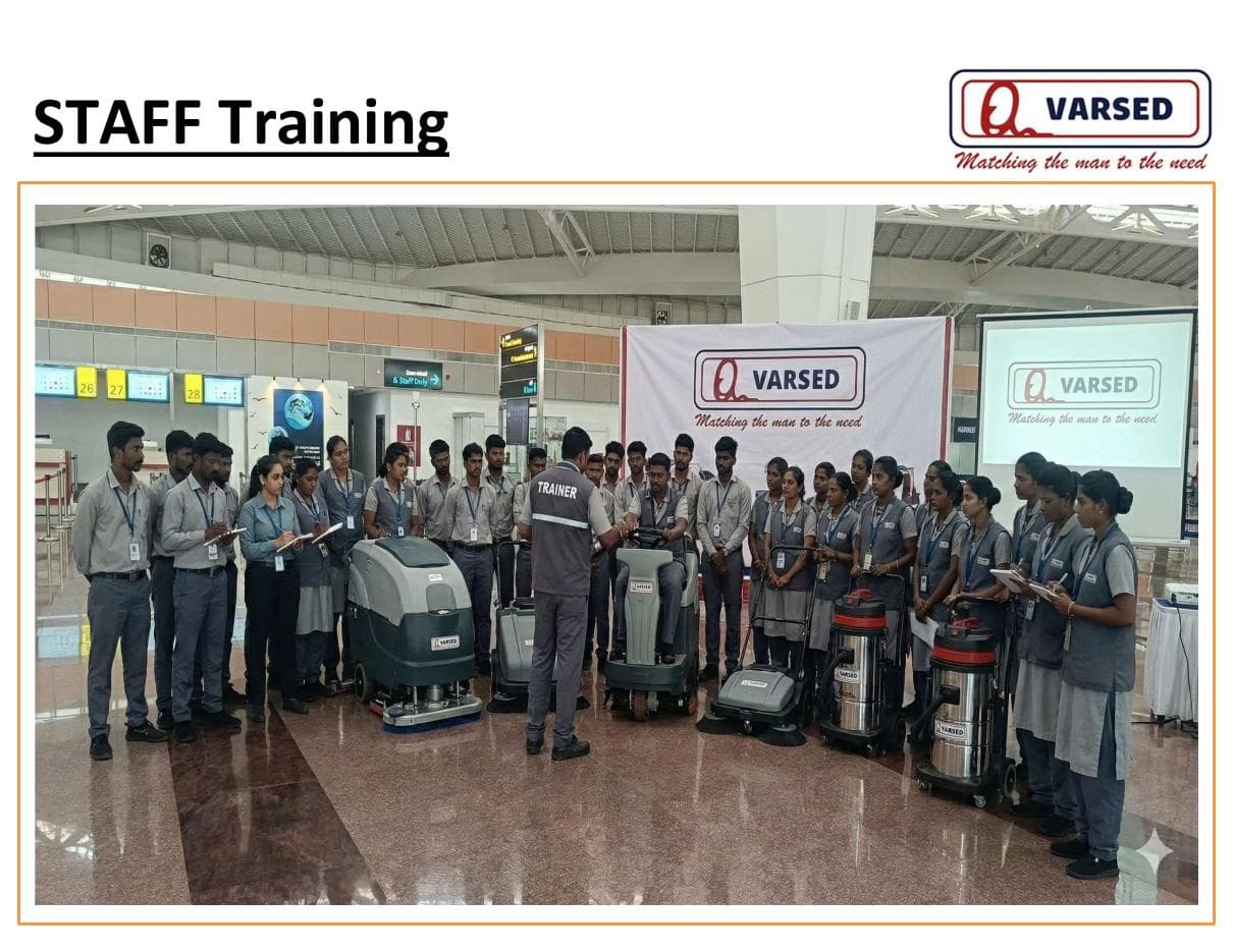 On-site equipment training, airport terminal